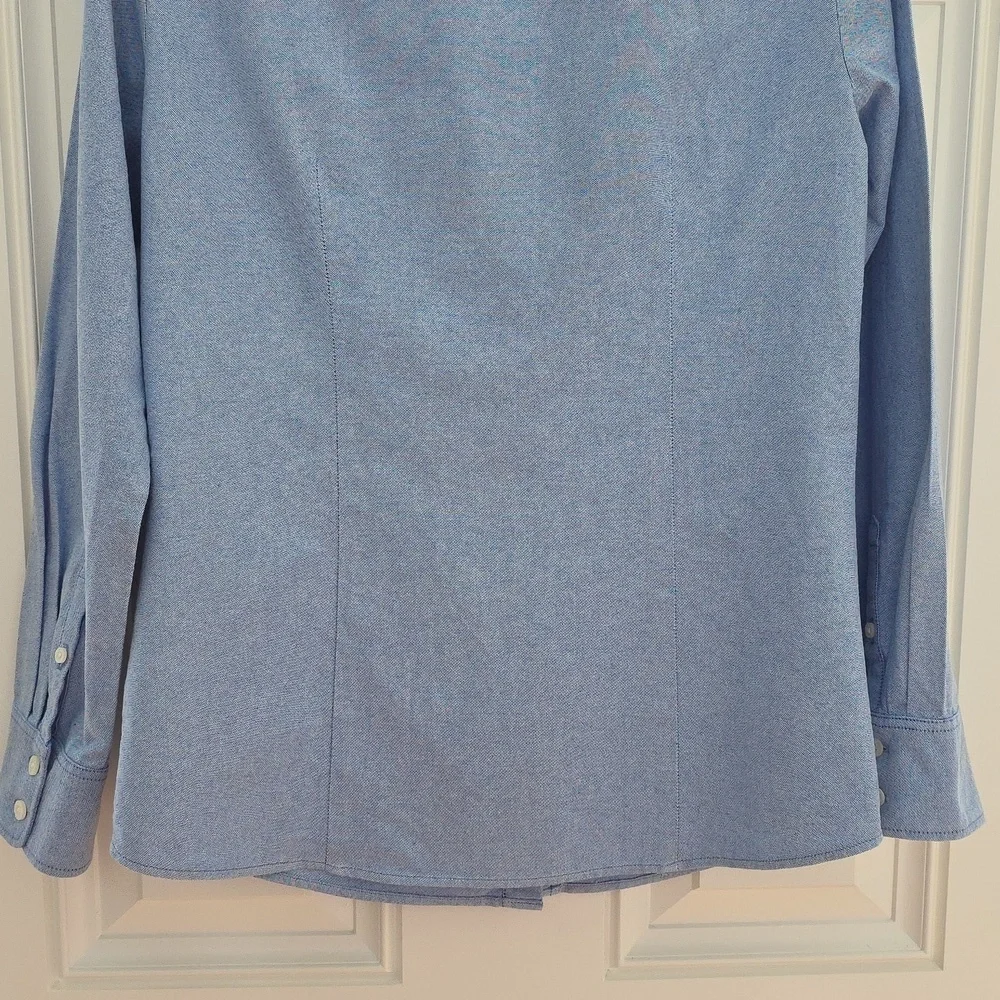 J. Crew Blue Cotton Blouse. Size Small